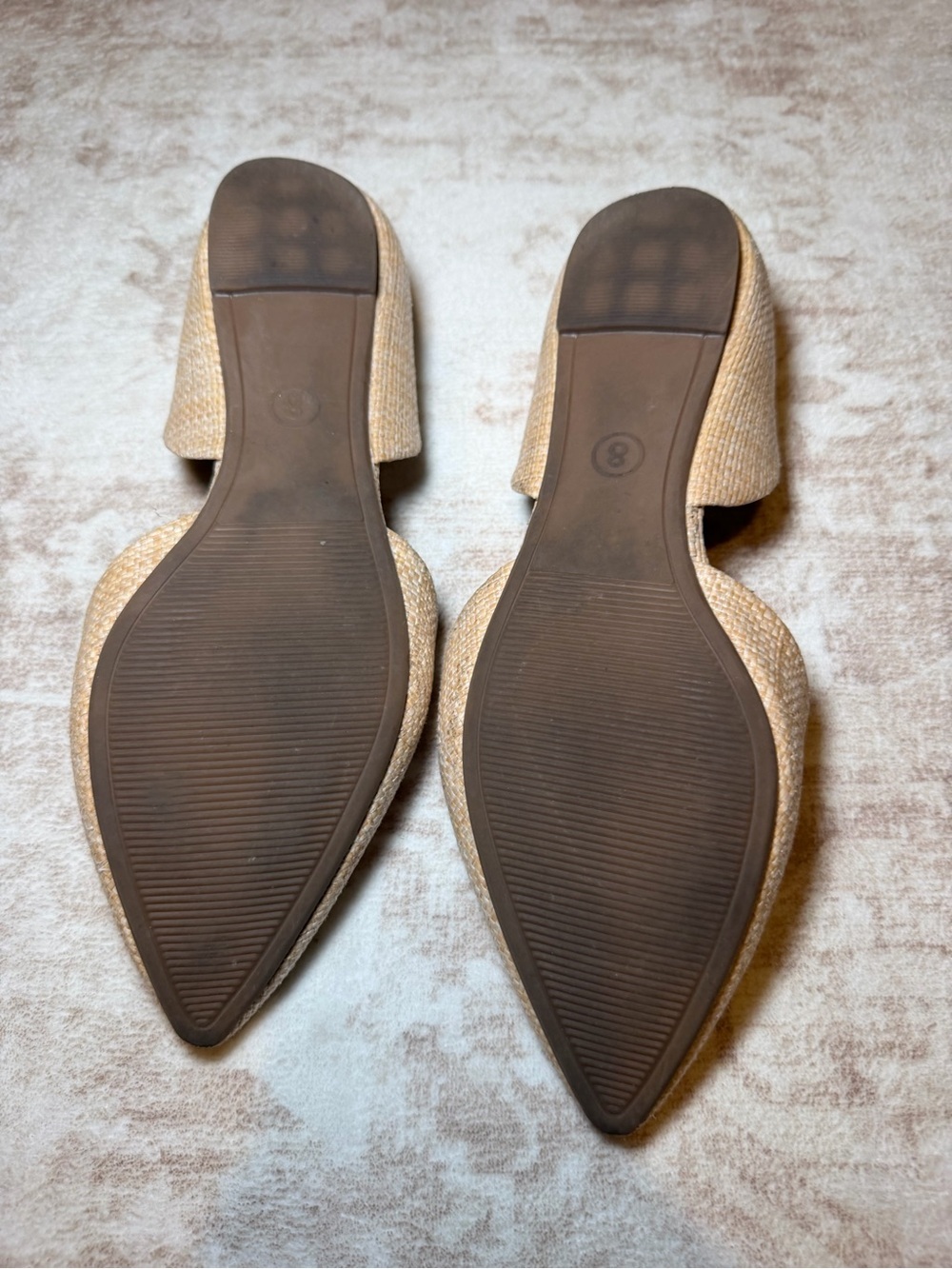 A New Day Julie Beige Pointed Toe D’Orsay Ballet Flats Women’s 8 - Picture 7 of 9